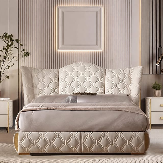 91.7" Italian Solid wood Bed Frame