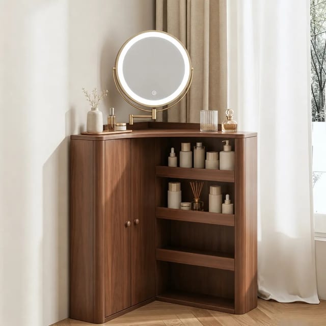 23.6" Japandi Engineered Wood Vanity with Cabinet