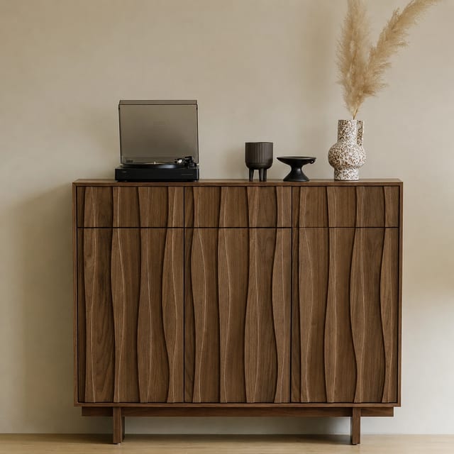 47.2" Contemporary Plywood Shoe Cabinet with Doors