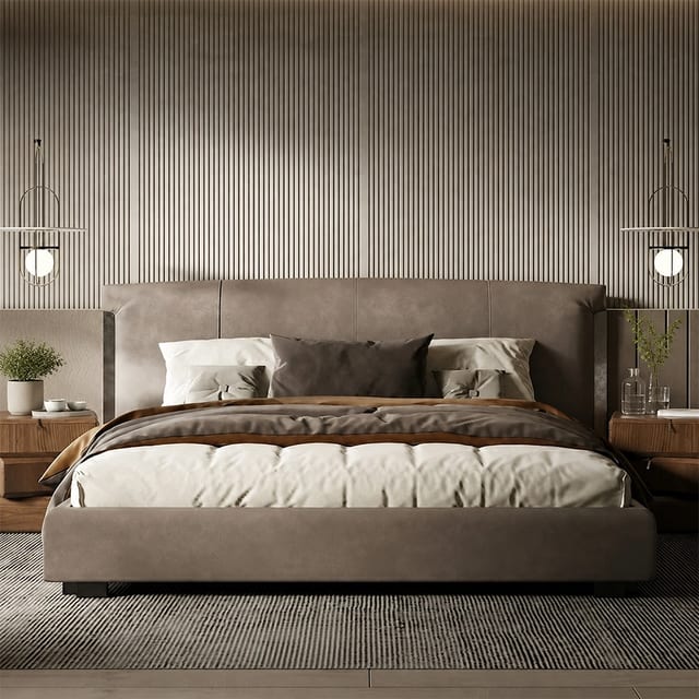 88.6" Solid wood Upholstered Solid wood Bed