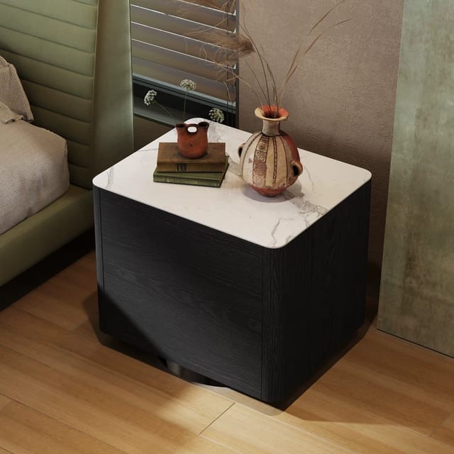 21.7" Modern Engineered Wood Nightstand Small Space
