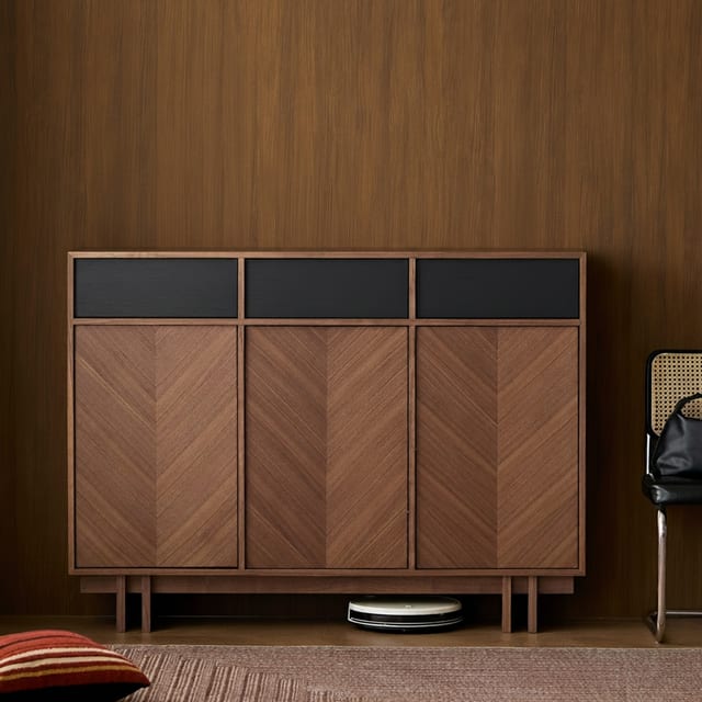 59.1" Contemporary Plywood Shoe Cabinet with Doors
