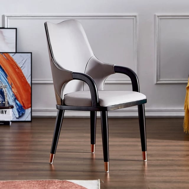 Contemporary Microfiber Solid Wood Dining Chair