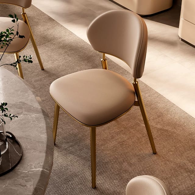 Modern Microfiber Leather Armless Dining Chair
