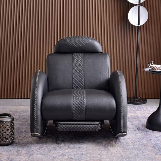 31.5" Luxury Leather Rocking Chair