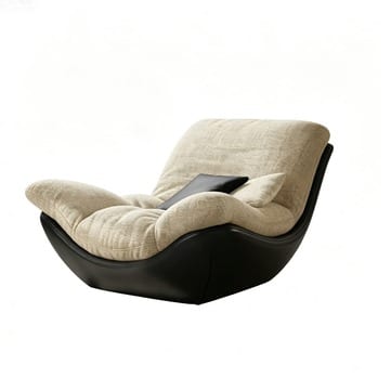 46.5" Contemporary Boucle Fabric Lounge Chair