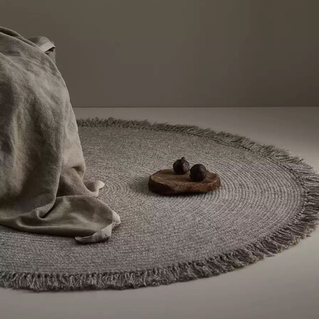 59.1" Wabi-Sabi Yak hair Round Rug