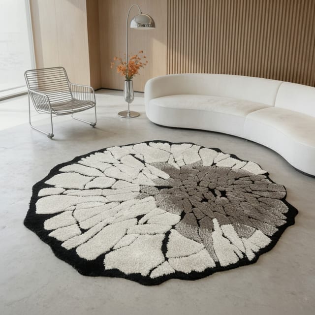 78.7" Contemporary Polyester Textile High Pile Area Rug
