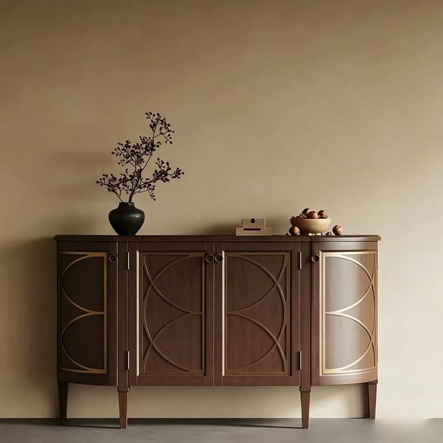 51.2" French Carved Solid Wood Sideboard