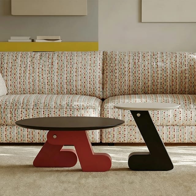 34.8" Contemporary Engineered Wood Round Coffee Table