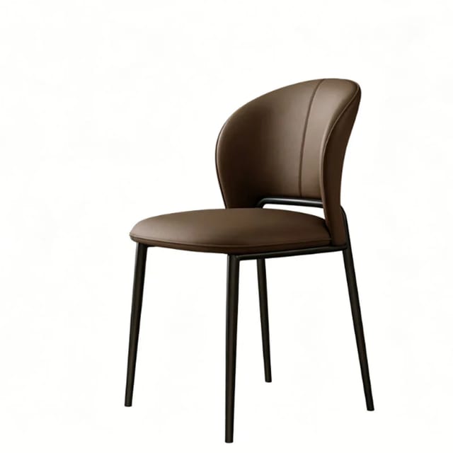 Contemporary Microfiber Leather Dining Chair Armless