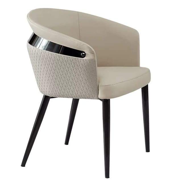 Luxury Faux Leather Dining Chair with Arms