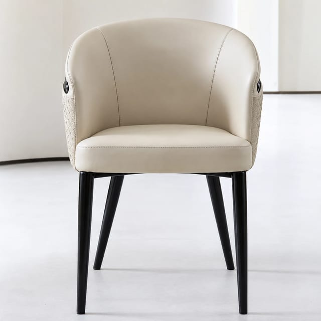 Luxury Faux Leather Dining Chair with Arms