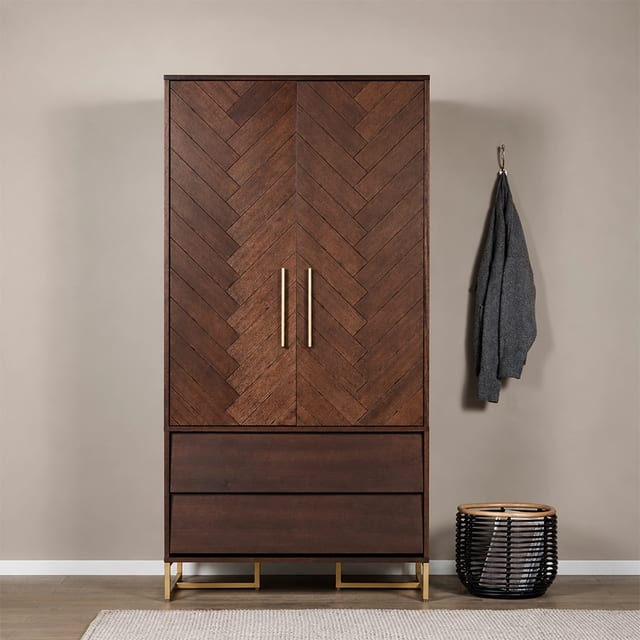 39.4" Modern Plywood Wardrobe & Armoires with Drawers