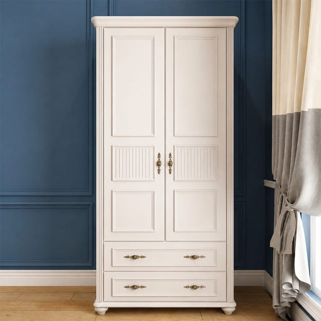 37.8" Traditional Engineered Wood Wardrobe & Armoires with Drawers