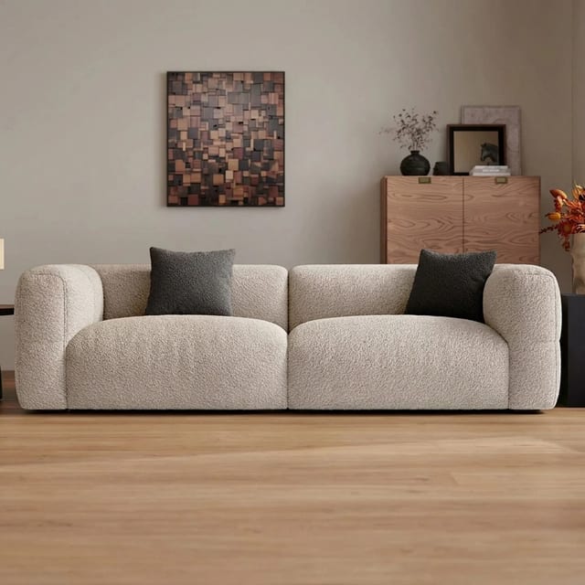 102.4" Contemporary Fabric Sofa Deep Seat