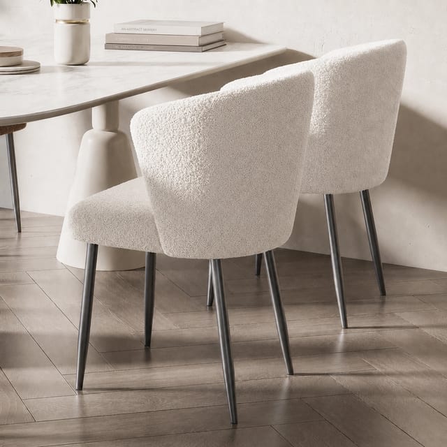 Modern Fabric Dining Chair with Arms