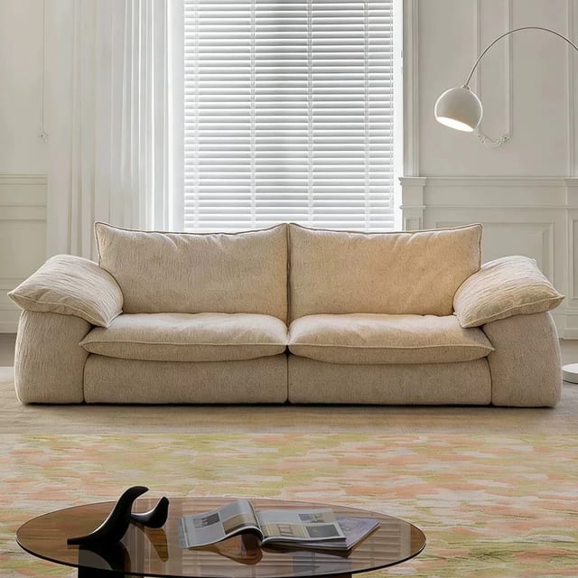 102.4" Contemporary Fabric Sofa Deep Seat