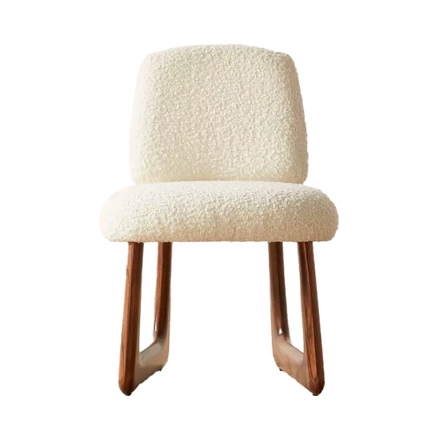 Japandi Fabric Upholstered Dining Chair