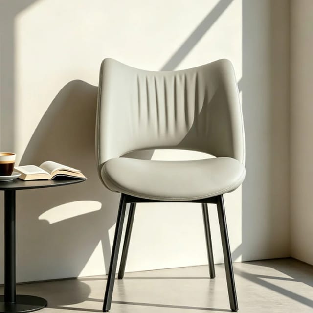 Industrial Microfiber Leather Dining Chair