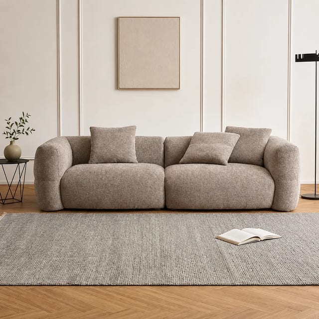 94.5" Contemporary Fabric Sofa Deep Seat
