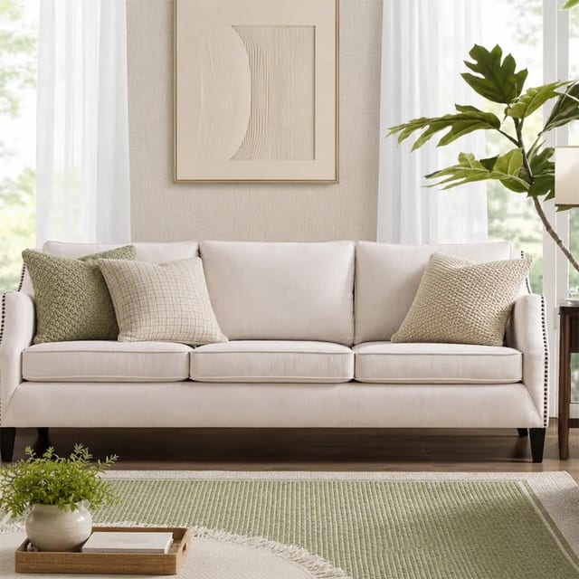 85" Transitional Fabric Sofa