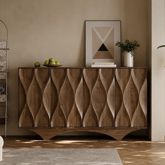 55.1" Transitional Plywood Sideboard with Storage