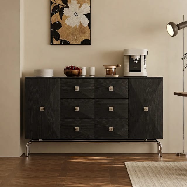 55.1" Contemporary Plywood Sideboard with Storage