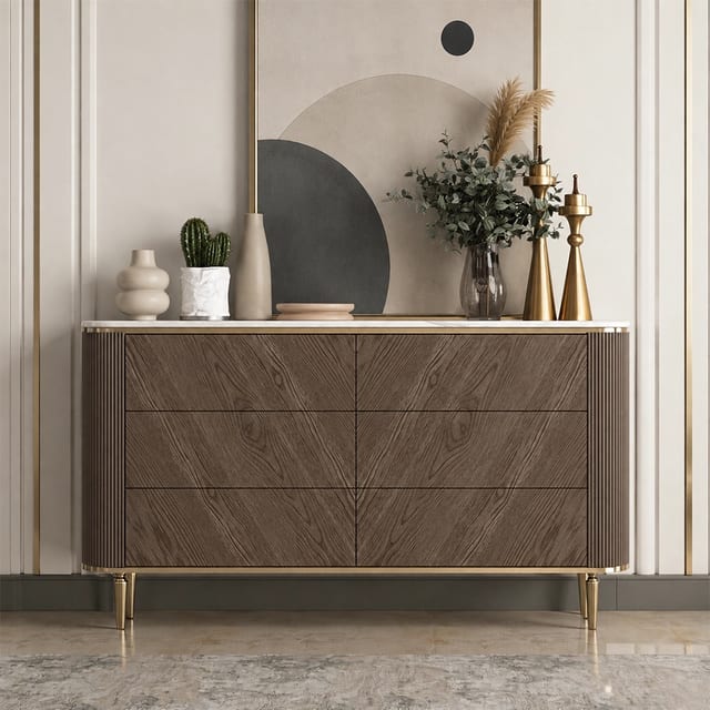 55.1" Luxury Engineered Wood Sideboard with Storage
