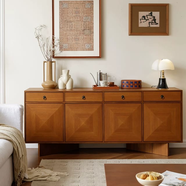 70.9" Art Deco Plywood Sideboard with Storage