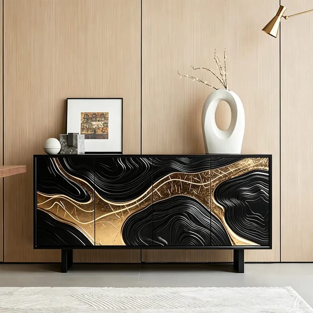 55.1" Luxury Engineered Wood Sideboard with Storage