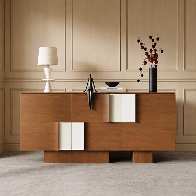 47.2" Contemporary Plywood Sideboard with Storage