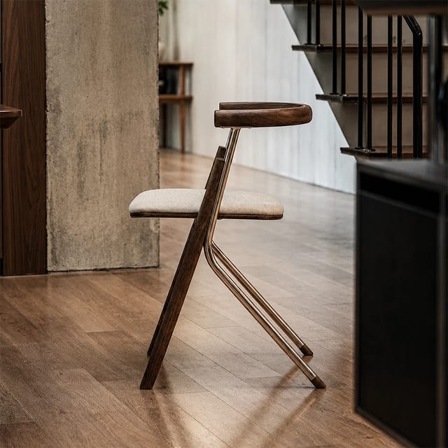 Mid-Century Modern Fabric Armless Dining Chair