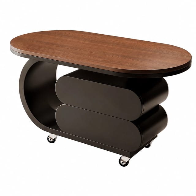 35.4" Contemporary Metal Round Side Table