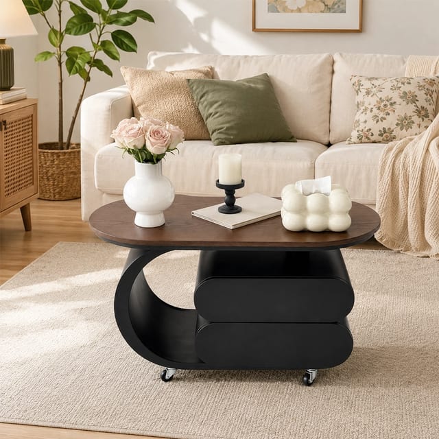 35.4" Contemporary Metal Round Side Table