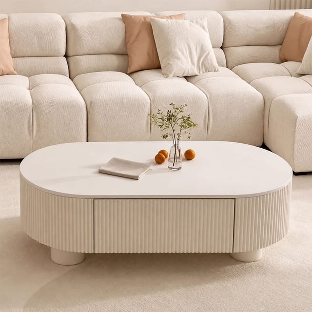 47.2" Contemporary Sintered Stone Coffee Table