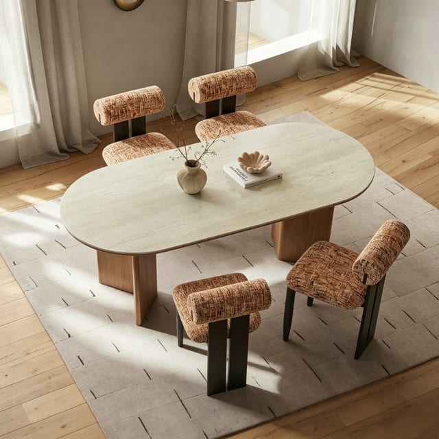 78.7" Modern Sintered Stone Round Dining Table