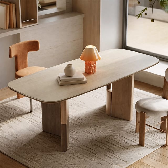 70.9" Modern Sintered Stone Rectangular Dining Table