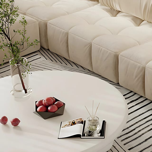 39.5" Contemporary Round Coffee Table