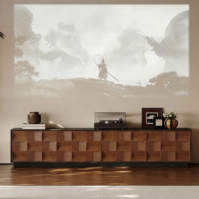 87" Contemporary TV Stand with Cabinets