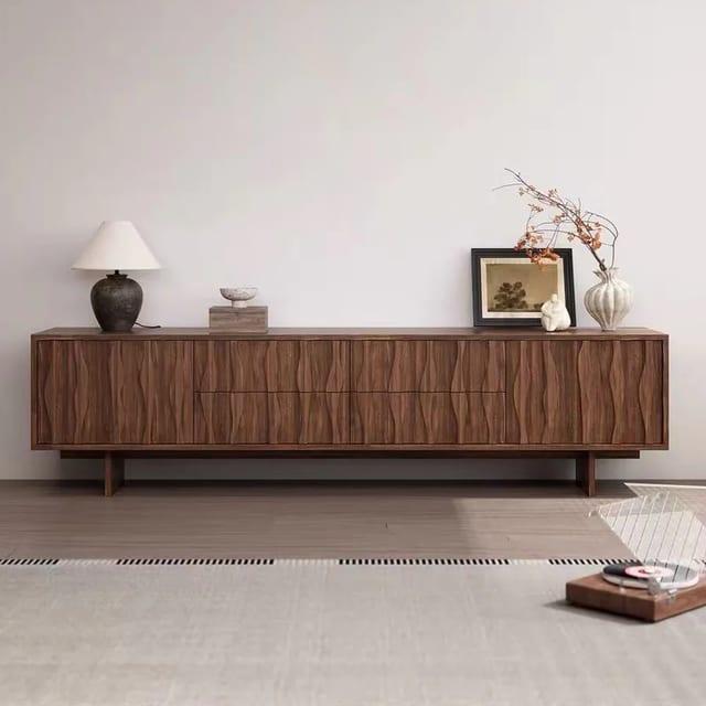 94" Organic Modern TV Stand with Drawers