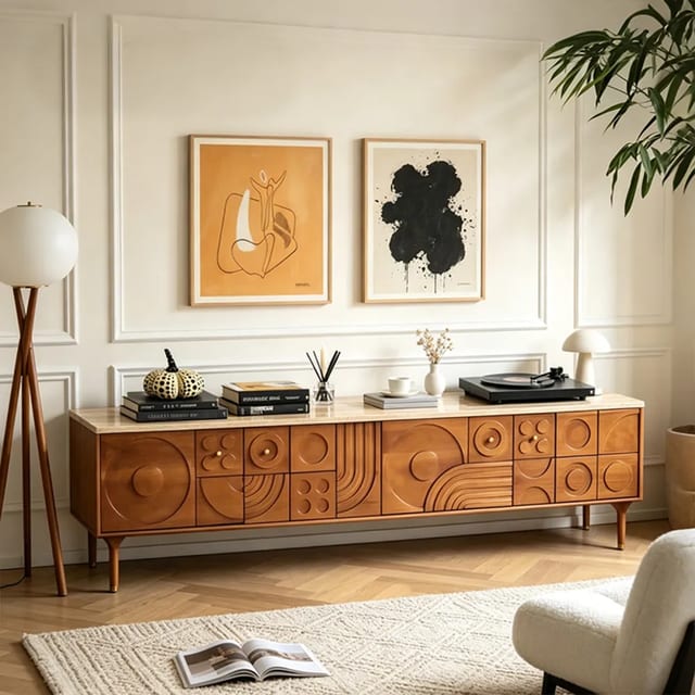 79" Mid-Century Modern TV Stand with Storage