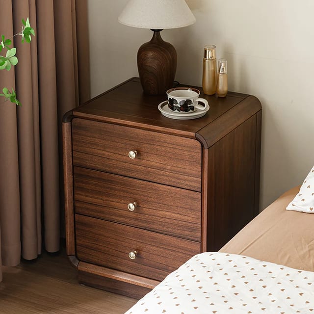 18" Mid-Century Modern Nightstand drawers