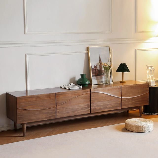 94" Organic Modern TV Stand with Storage