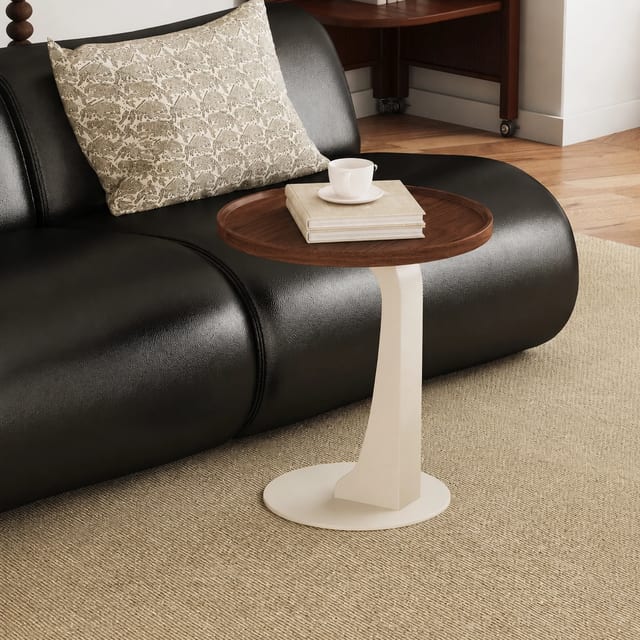 19.7" Modern Metal Round Side Table