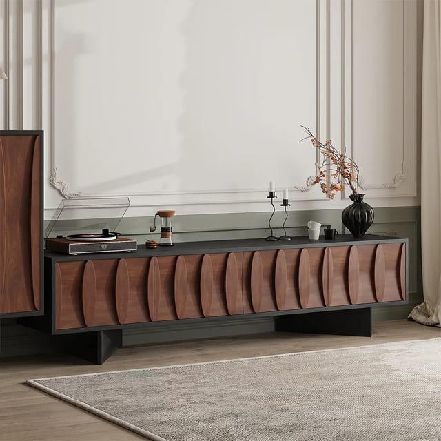 94" Organic Modern TV Stand with Storage