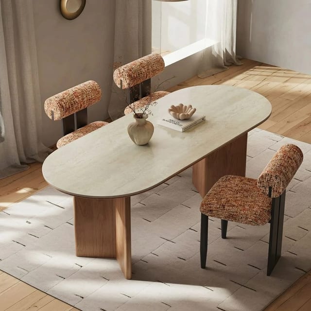 63" Modern Sintered Stone Round Dining Table