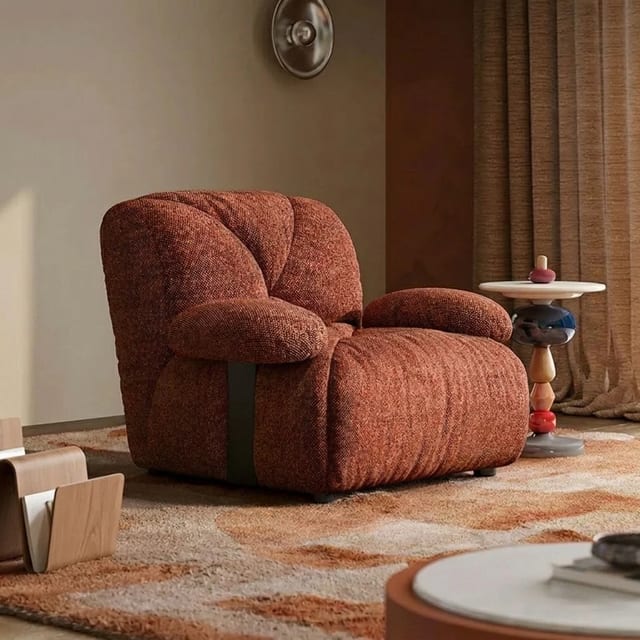 40.6" Contemporary Fabric Curved Sofa