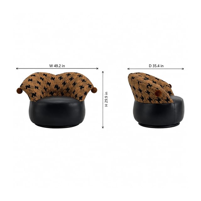 49.2" Contemporary Fabric Curved Sofa