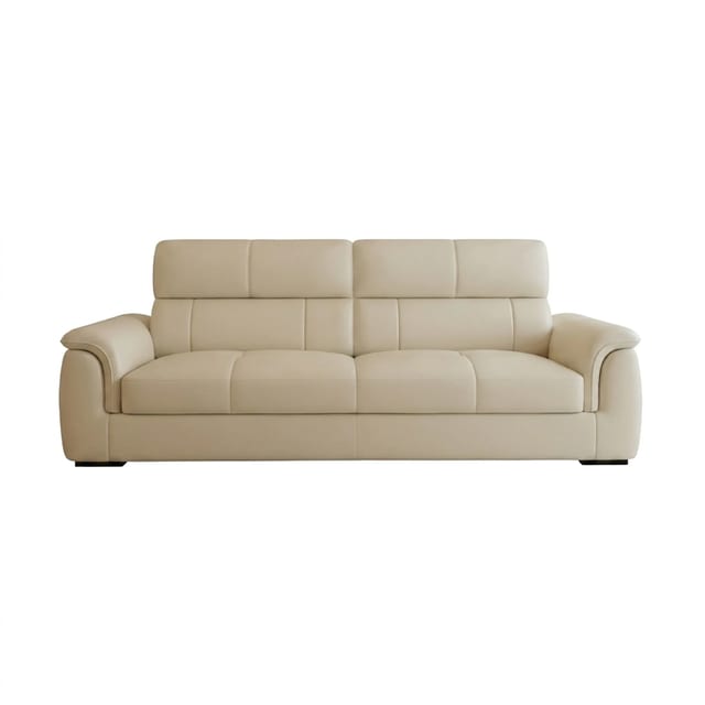 66.9" Contemporary Leather Oversized Sofa